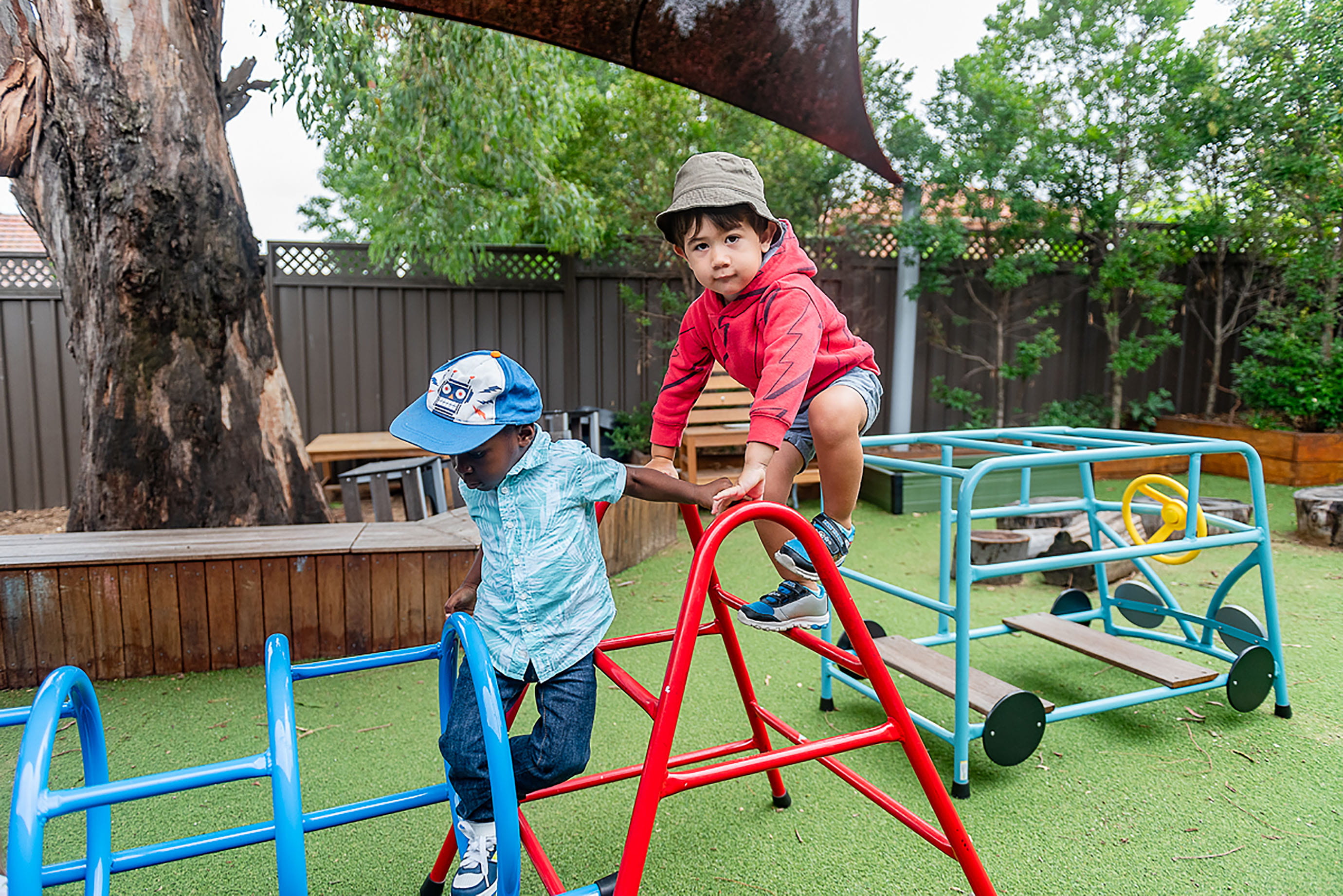 Outdoor play area at Merrylands First Grammar Daycare